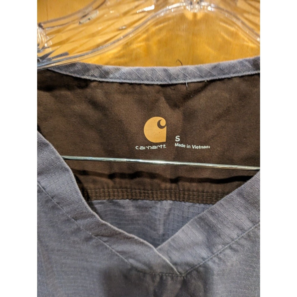 Carhartt Short Sleeve Scrub Top Size SMALL Gray - Picture 3 of 3